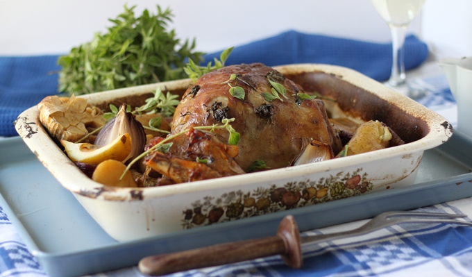 Slow Roasted Greek Lamb | LITTLE KITCHEN BLUE
