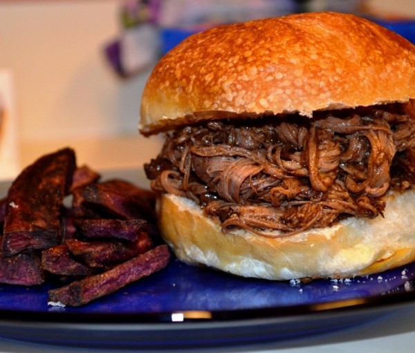 Slow Cooker Coffee Rubbed Brisket by Pack Momma