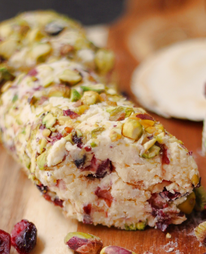 Cranberry Pistachio Cheese Log