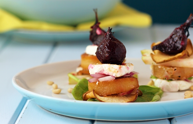 Beetroot Pear & Goat's Cheese Salad