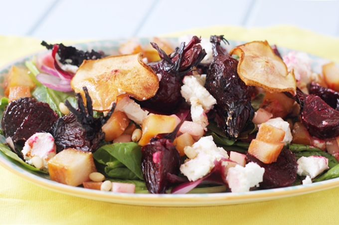 Beetroot Pear & Goat's Cheese Salad