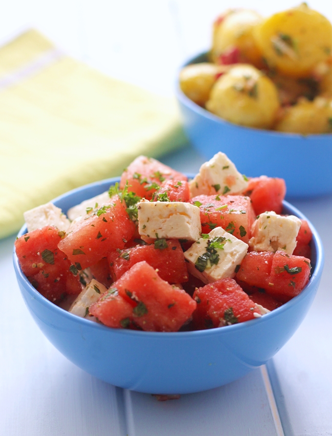 Watermelon Feta & Mint Salad